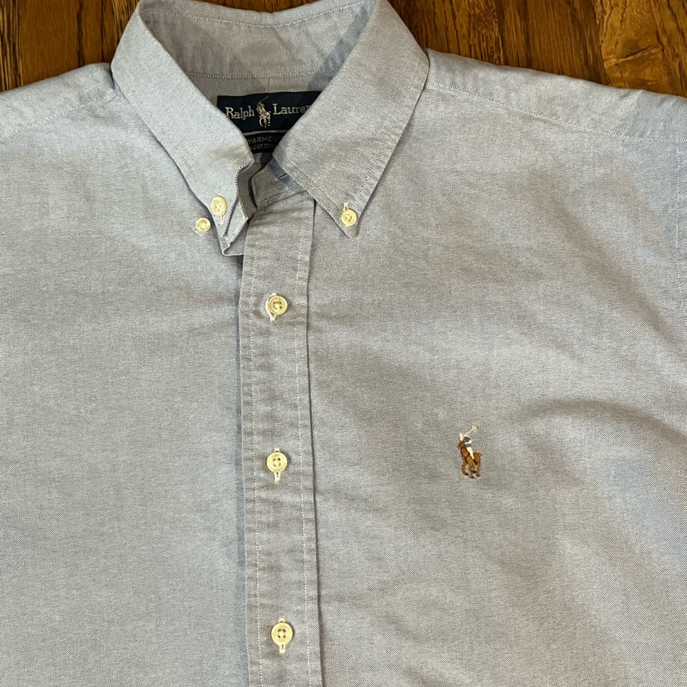 Ralph Lauren YARMOUTH , 100% Cotton, long sleeve dress shirt. 16.5 x 33
